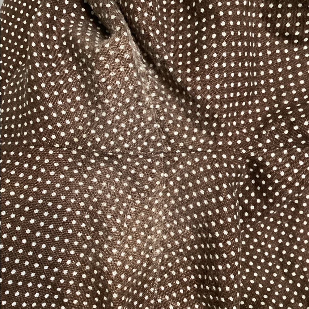 Reformation Jaida Linen Brown Pants Polkadot Size M - Picture 11 of 11
